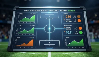 PPDA rankings and pressing efficiency in the 2025/26 Season